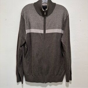 Banana Republic Merino Wool Cardigan Sweater Size XL Brown Taupe Beige Full Zip 